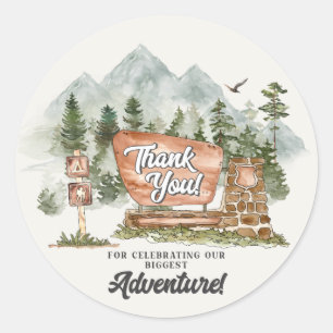 étiquette de faveur du parc national woodland