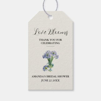 Étiquette de Faveur Fleurie d'Amour de Agapanthus