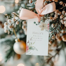 Étiquette de faveur pour Baby Shower de Noël | Ava