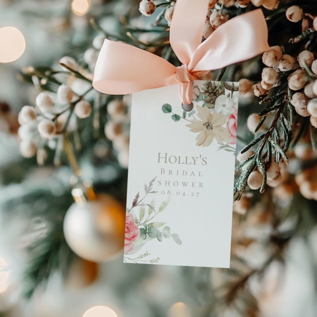 Étiquette de faveur pour Baby Shower de Noël | Ava (Créateur téléchargé)