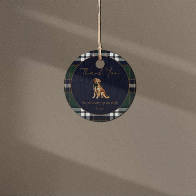 Étiquette de favoris thème chien élégant (Créateur téléchargé)