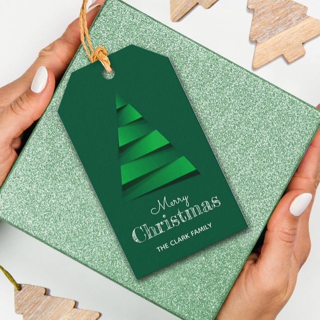 Étiquette de fête abstraite d'arbre de Noël (Créateur téléchargé)