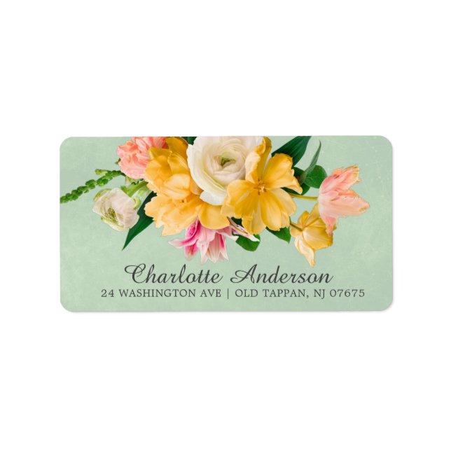 Étiquette de Fête des mariées florale du pré-print (Devant)