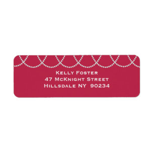 Étiquette de Fête des mariées Magenta et Pearls