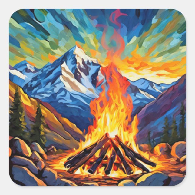 Étiquette de feu de camp (Devant)