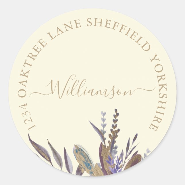 Étiquette de feuillage de minuit (Devant)