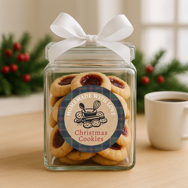 Étiquette de Feuille de Biscuits de Noël Faits Mai (Créateur téléchargé)