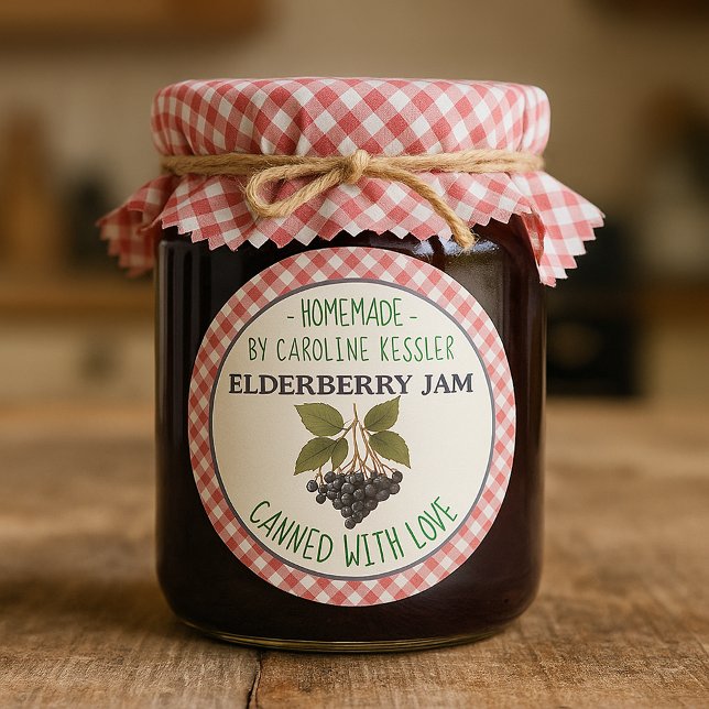 Étiquette de feuille de canning de confiture de su (Créateur téléchargé)