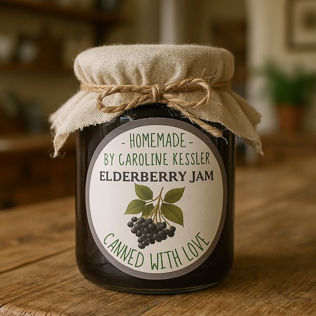 Étiquette de feuille de conservation de confiture  (Créateur téléchargé)