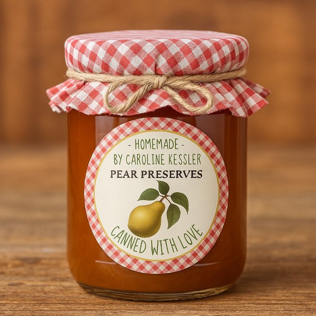 Étiquette de feuille de conservation de poires fai (Créateur téléchargé)