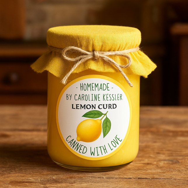 Étiquette de feuille de mise en conserve de lemon  (Créateur téléchargé)