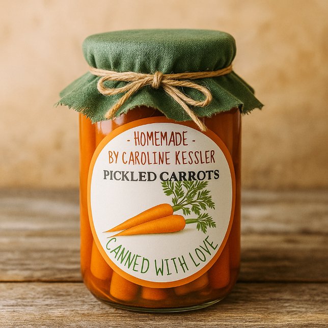 Étiquette de feuille pour conserves de carottes ma (Créateur téléchargé)