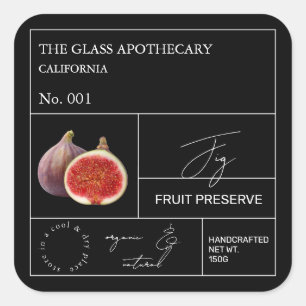 Étiquette de figues apothecaires