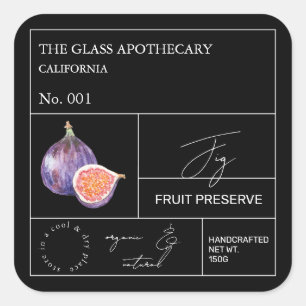 Étiquette de figues apothecaires