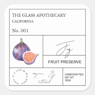 Étiquette de figues apothecaires