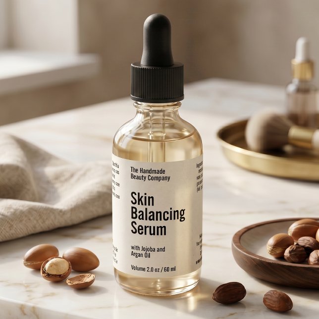 Étiquette de flacon compte-gouttes de cosmétiques  (Créateur téléchargé)
