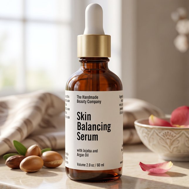 Étiquette de flacon compte-gouttes de cosmétiques  (Créateur téléchargé)