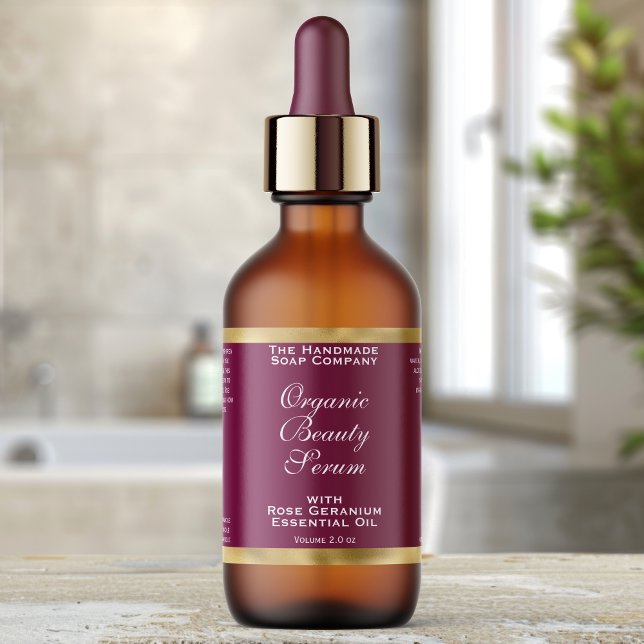Étiquette de flacon compte-gouttes de cosmétiques  (Créateur téléchargé)