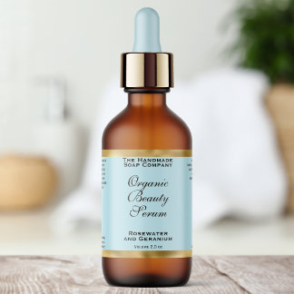 Étiquette de flacon compte-gouttes de cosmétiques