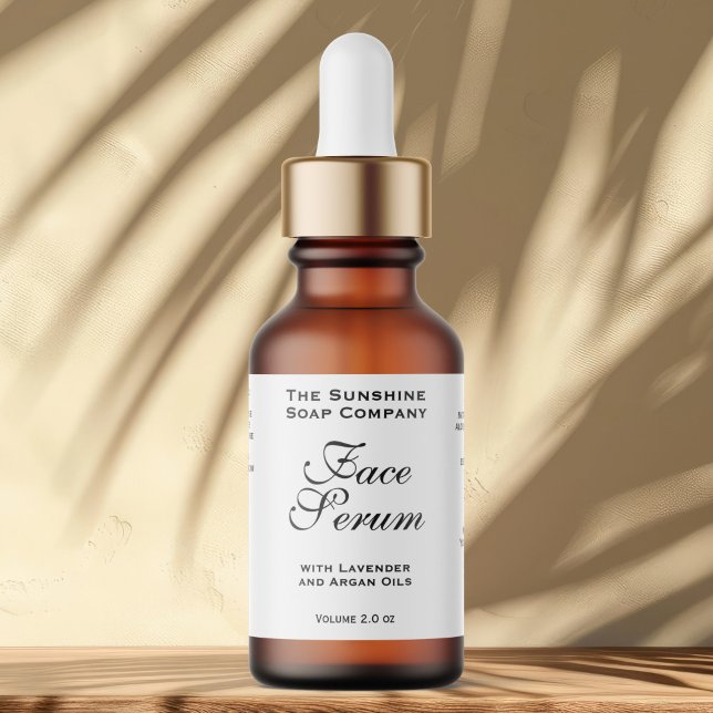 Étiquette de flacon compte-gouttes de sérum pour l (Créateur téléchargé)