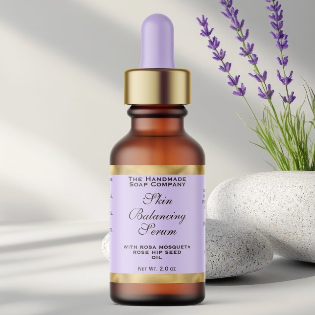 Étiquette de flacon compte-gouttes petite violet c (Créateur téléchargé)