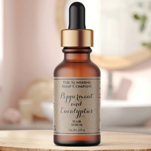 Étiquette de flacon compte-gouttes pour cosmétique