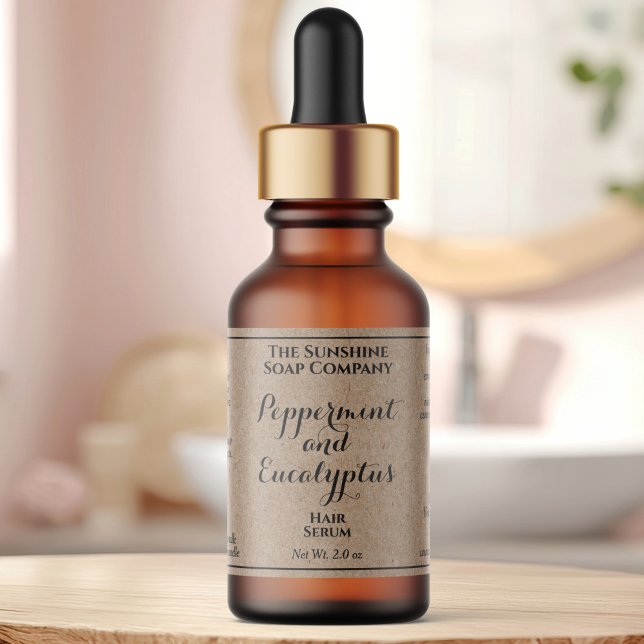 Étiquette de flacon compte-gouttes pour cosmétique (Créateur téléchargé)