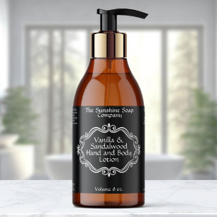 Étiquette de flacon de cosmétiques à cadre vintage