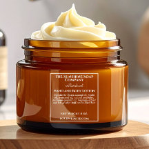 Étiquette de flacon de cosmétiques carré clair et