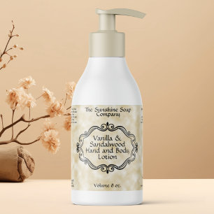 Étiquette de flacon de cosmétiques en parchemin be