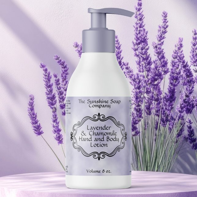 Étiquette de flacon de cosmétiques Parchemin Viole (Créateur téléchargé)