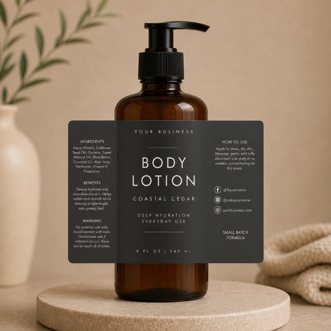 Étiquette de flacon de Lotion Corporelle Luxeuse 8 (Créateur téléchargé)
