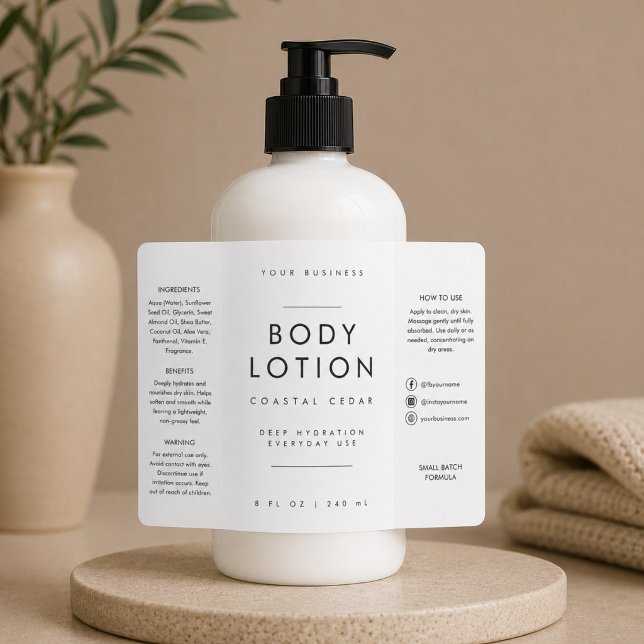 Étiquette de flacon de lotion corporelle moderne 8 (Créateur téléchargé)