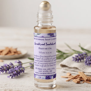 Étiquette de flacon de parfum à bille pour Jardin