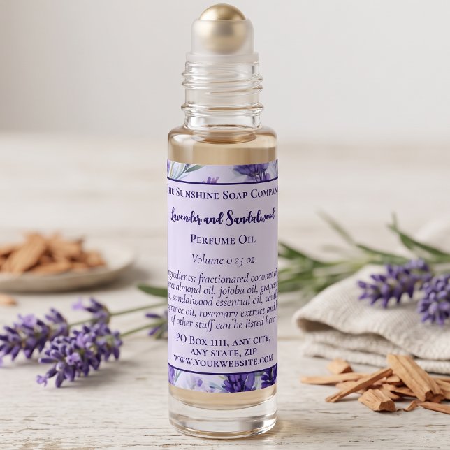Étiquette de flacon de parfum à bille pour Jardin  (Créateur téléchargé)
