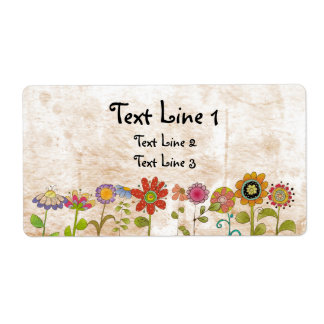 Étiquette de fleurs