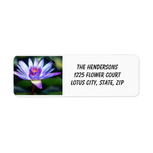 Étiquette de fleurs Lotus