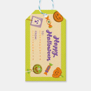 Étiquette de friandise d'Halloween effrayante
