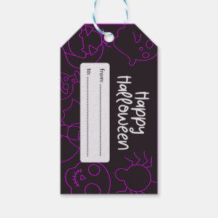 Étiquette de friandise effrayante d'Halloween