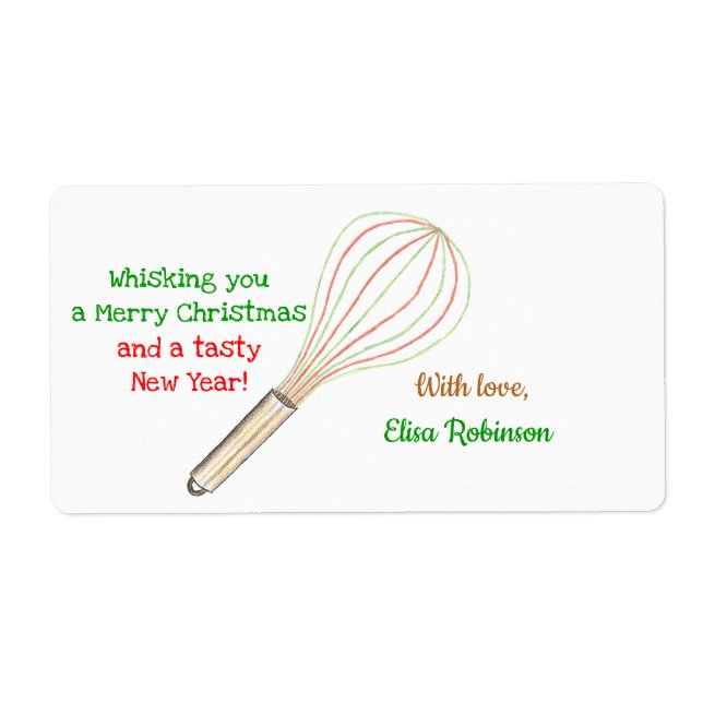 Étiquette de friandises de Noël / Étiquette de pât (Devant)