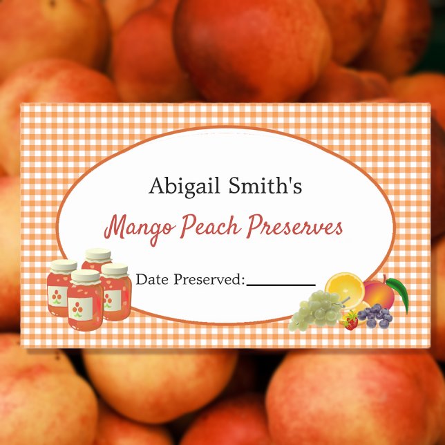 Étiquette de fruit pour pot de conservation tous u (Créateur téléchargé)