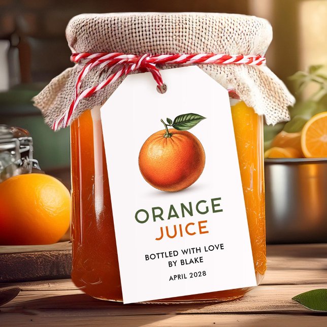 Étiquette de garde-manger de jus d'orange modifiab (Créateur téléchargé)