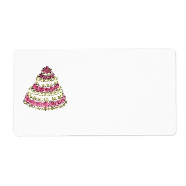 Étiquette de gâteau mariage (Devant)