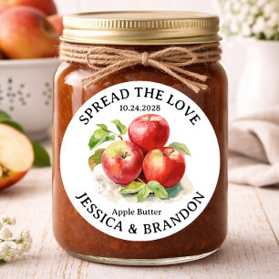 Étiquette de gelée de beurre de pomme Spread the L