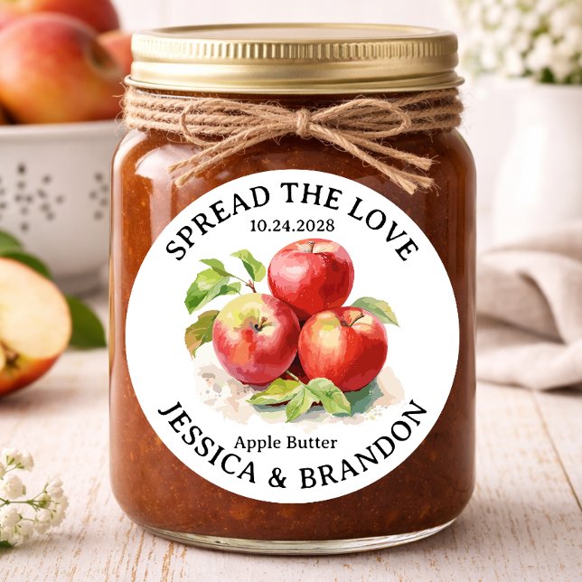 Étiquette de gelée de beurre de pomme Spread the L (Créateur téléchargé)