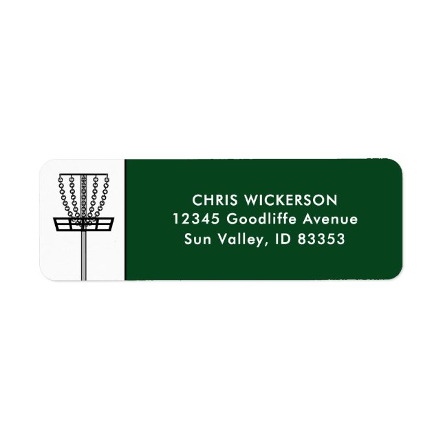 Étiquette de golf sur disque (Devant)