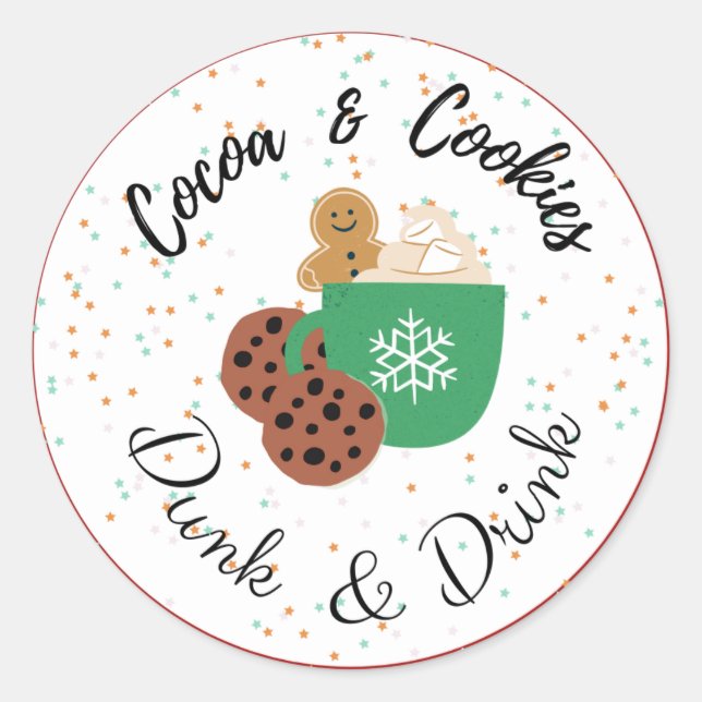 Étiquette de goût de cacao et de biscuit Dunk & Dr (Devant)