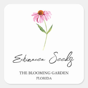 Étiquette de graines d'échinacée