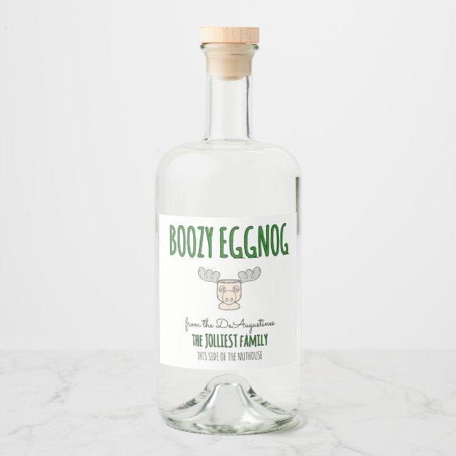 Étiquette de grande bouteille de lait de poule alc (Devant)