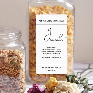 Étiquette de Granola fait maison vertical